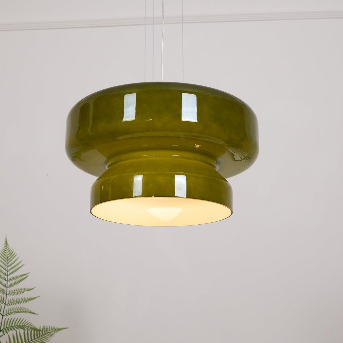 Glass Shade Hanging Light 16 in Chrome Finish Adjustable Cable E27 Socket Kitchen Island Dining Table Pendant Fixture Indoor Ceiling Lightin