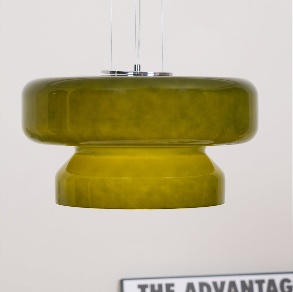 Glass Shade Hanging Light 16 in Chrome Finish Adjustable Cable E27 Socket Kitchen Island Dining Table Pendant Fixture Indoor Ceiling Lightin