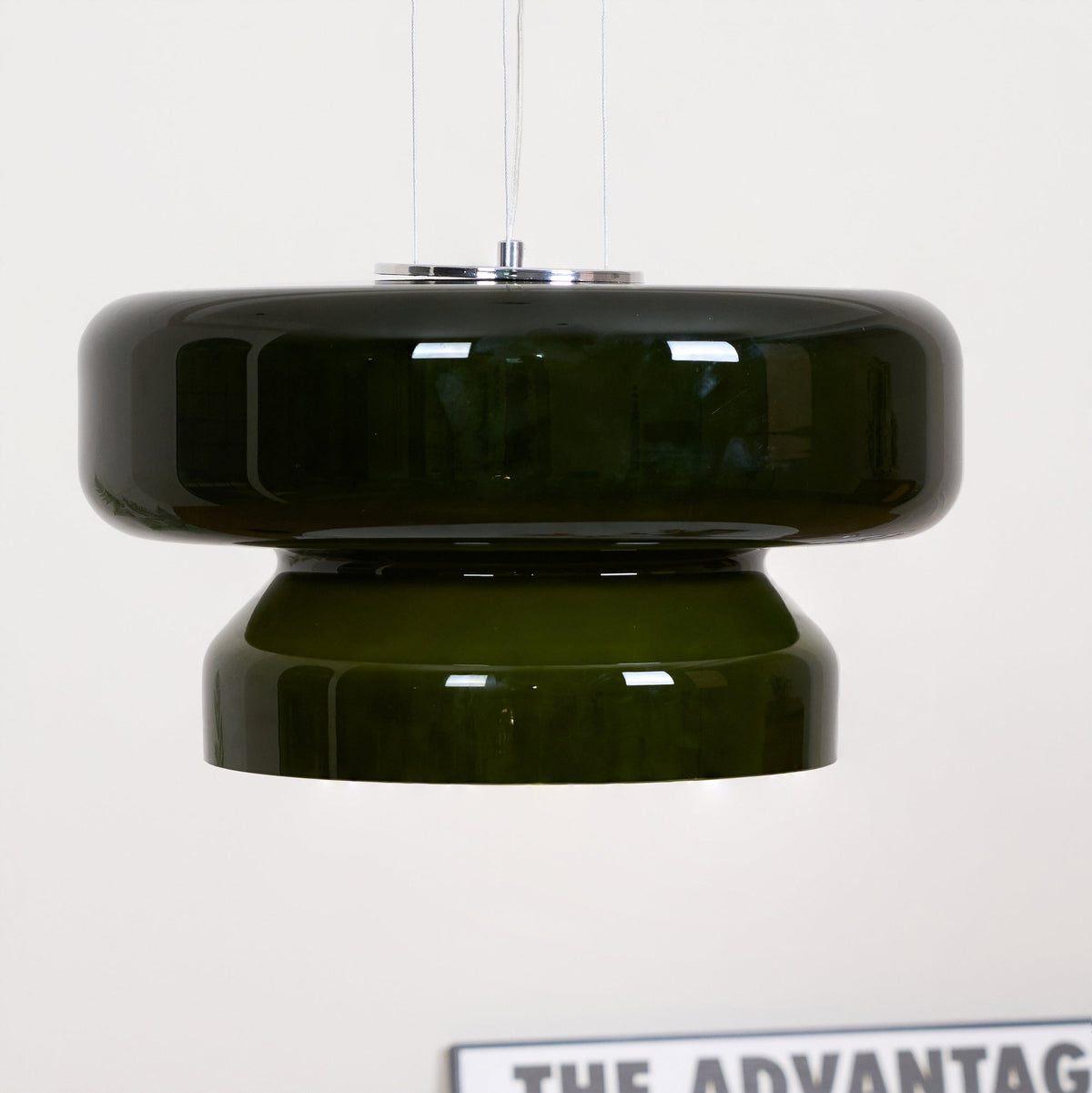 Glass Shade Hanging Light 16 in Chrome Finish Adjustable Cable E27 Socket Kitchen Island Dining Table Pendant Fixture Indoor Ceiling Lightin