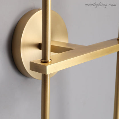 Crystal Globe Double Sconce Wall Light in Brass or Nickel – Two-Bulb Fixture for Living Room & Hallway