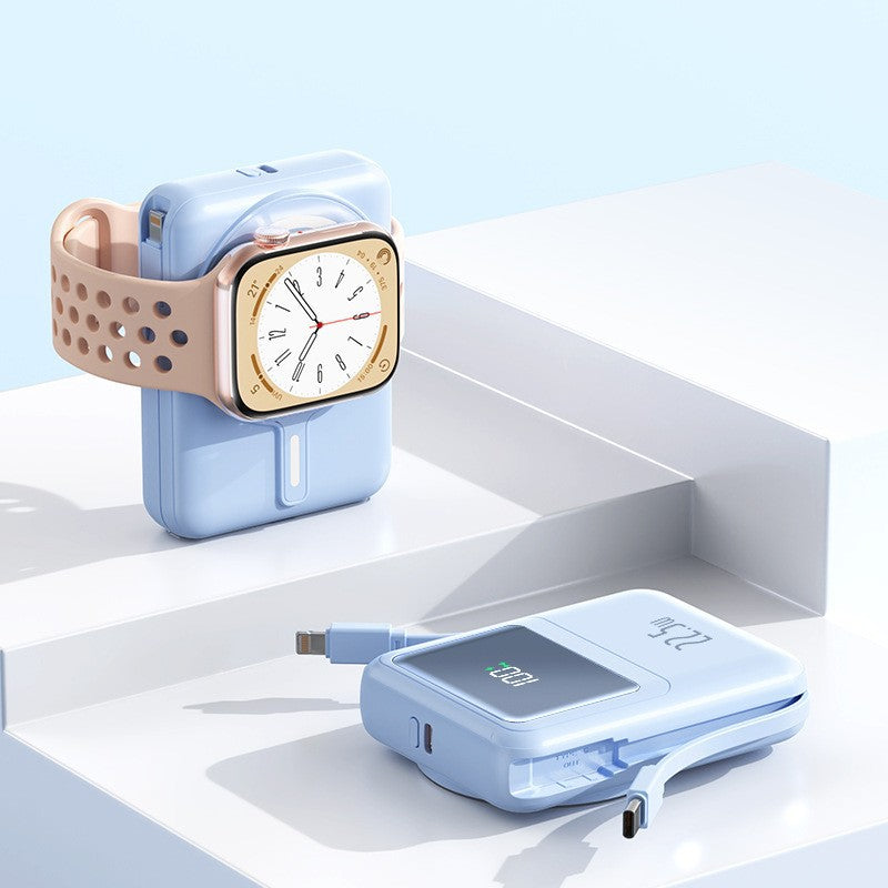 Portable Power Bank with Apple Watch Holder & Fast Charging