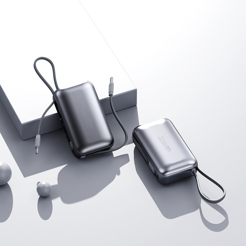 Ortekor Portable Charger |  Best Power Bank with Integrated Charging Cable & LED Indicator | Compact Fast Charging Portable Battery Pack for iPhone, Samsung & Android