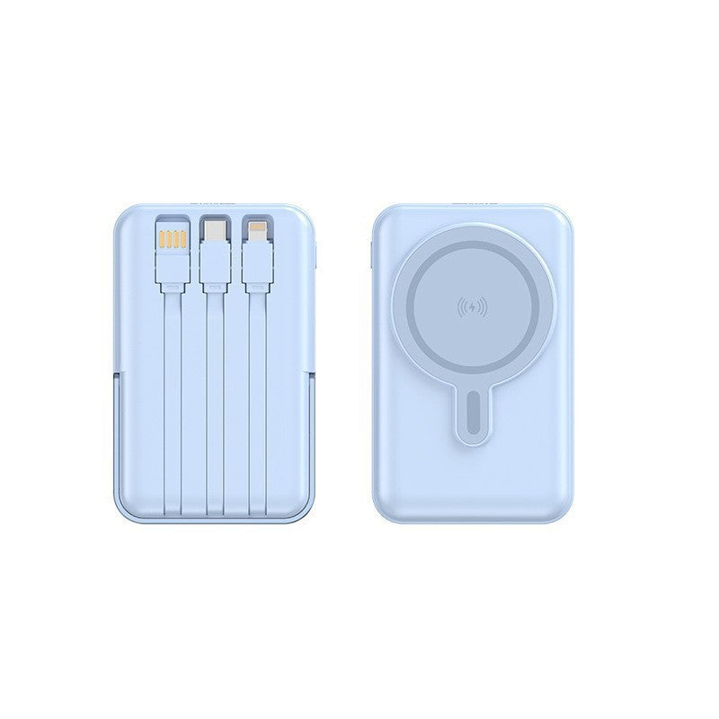 Ortekor Portable Charger Power Bank with Integrated Charging Cable & Wireless Charging – Best Power Bank for iPhone, Samsung & USB-C Devices