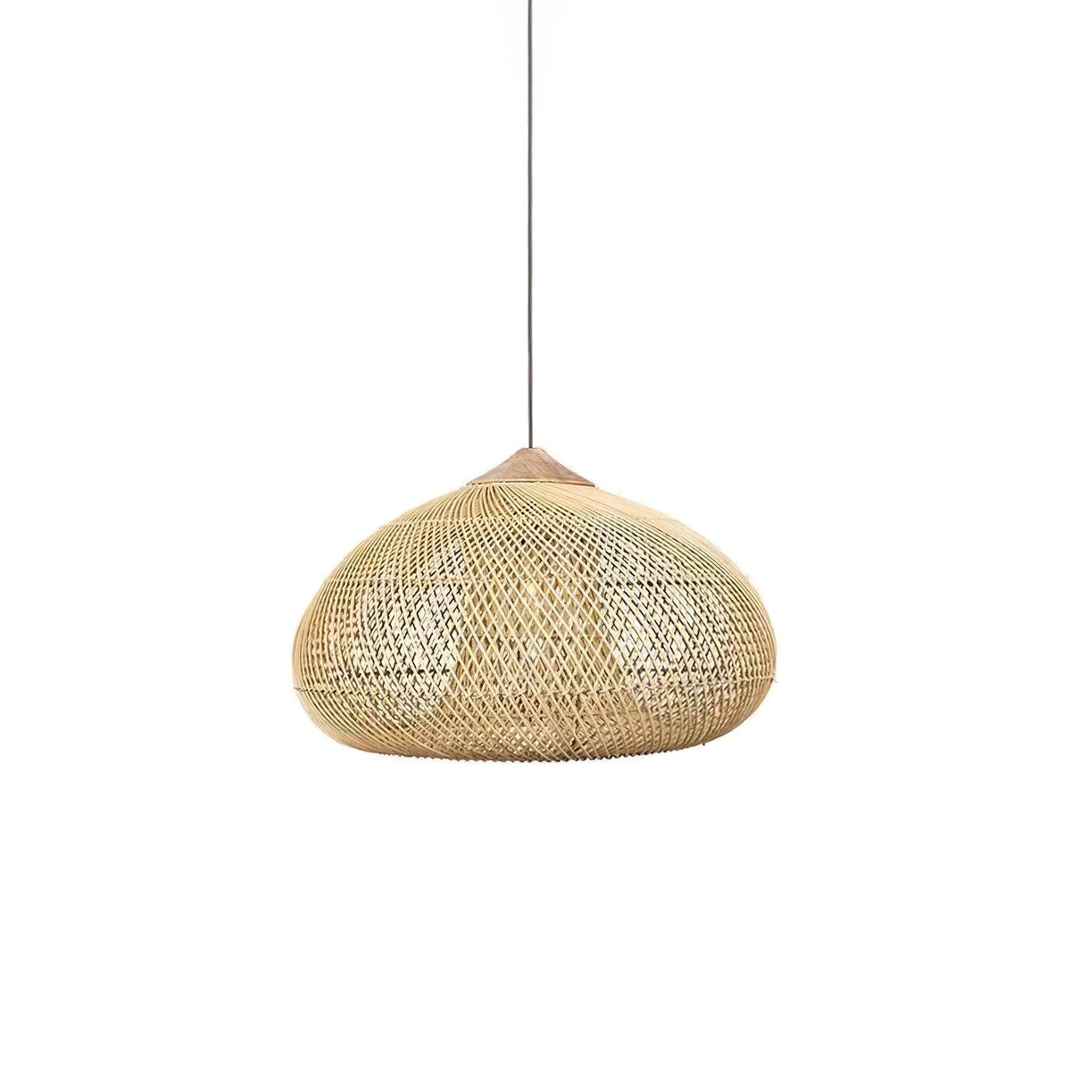 Handwoven Rattan Ceiling Light Fixture for Dining Room and Kitchen Island Over Table Adjustable Drop Natural Fiber Pendant Shade Wood Metal