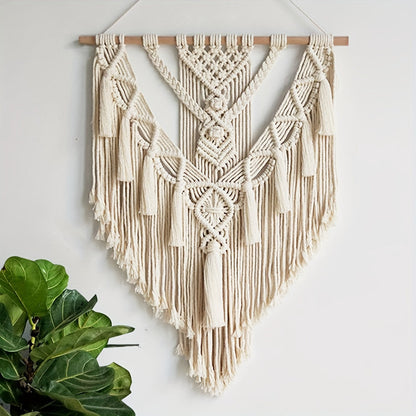 Bramble Macrame Wall Hanging - Handcrafted Cotton Tapestry, Boho Wall Art Decor