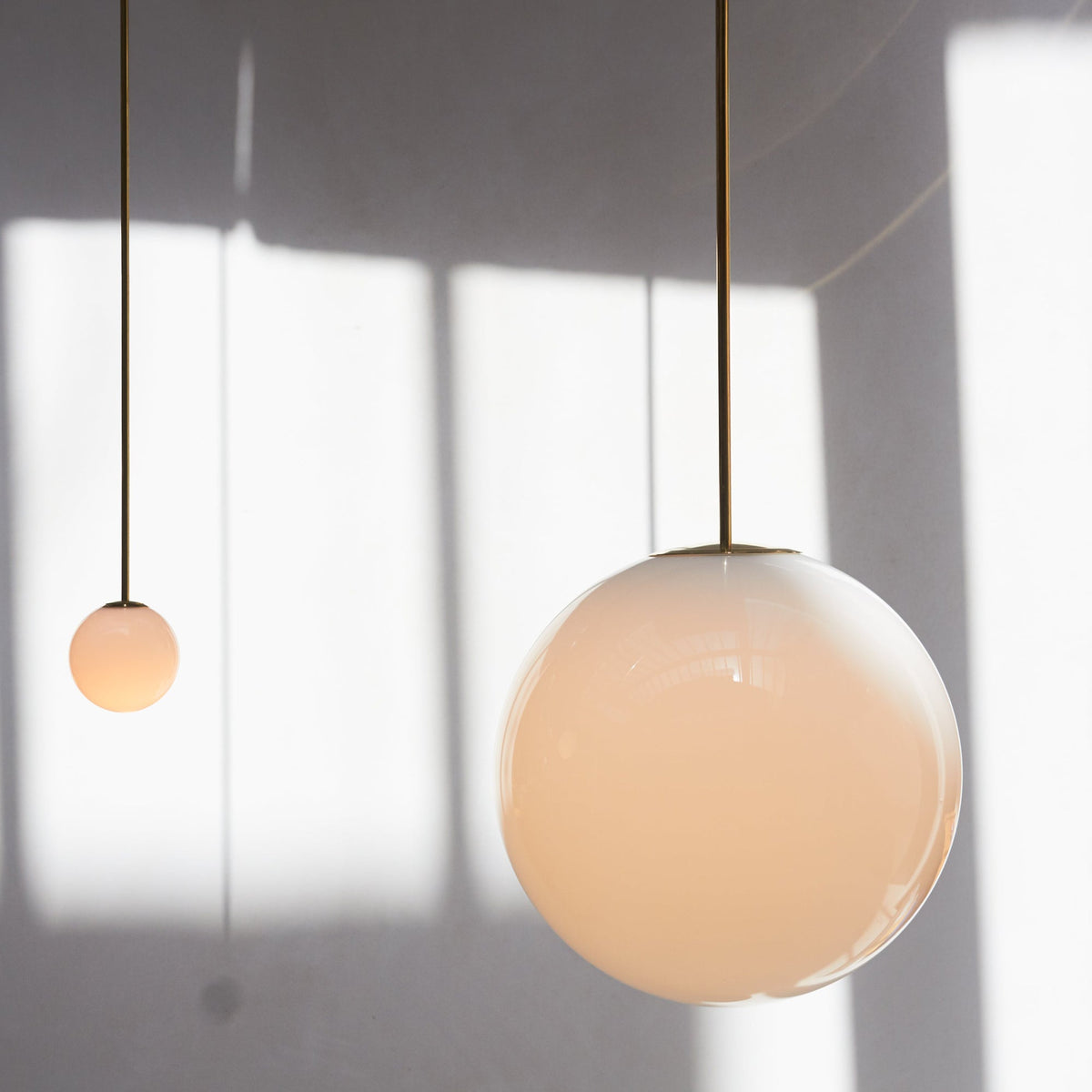 Frosted Globe Ceiling Light Brass Finish for Dining Room Bedroom Hallway Modern Suspended Fixture Soft Diffused Glow LED Compatible