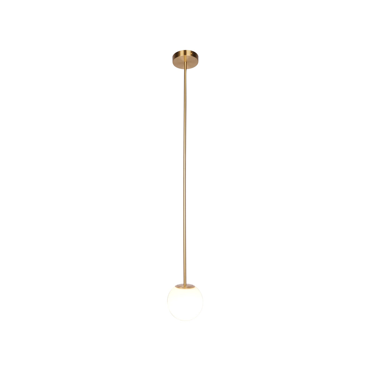 Frosted Globe Ceiling Light Brass Finish for Dining Room Bedroom Hallway Modern Suspended Fixture Soft Diffused Glow LED Compatible