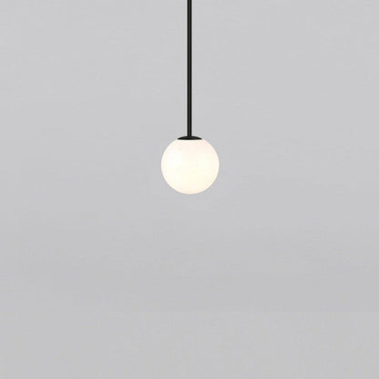 Frosted Globe Ceiling Light Brass Finish for Dining Room Bedroom Hallway Modern Suspended Fixture Soft Diffused Glow LED Compatible