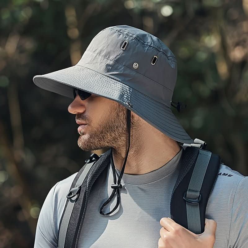 Men's Lightweight Fishing Hat with Adjustable Fit and Ventilated Crown for Hiking Beach Travel Camping Neck Coverage Summer Outdoor Activiti