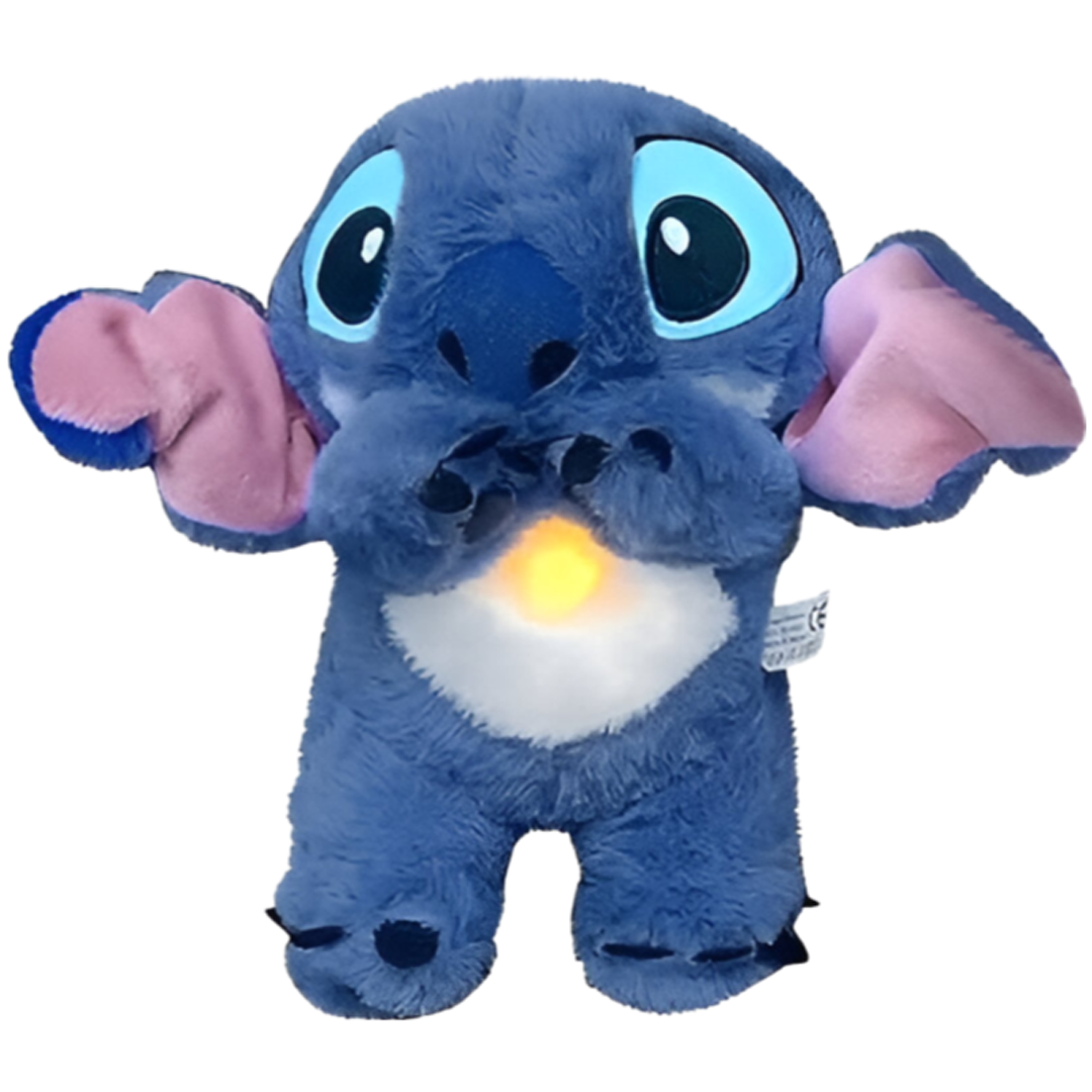 Breathing Stitch Plush Toy with Luminous Belly & Soothing Lullaby | Comforting Companion for All Ages