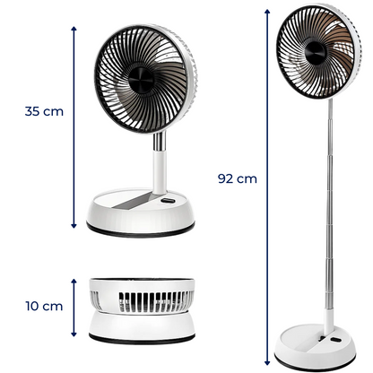 BreezeFold | Oscillating Fan with Remote Control & Adjustable Speed | Lightweight Design for Home & Outdoor Use