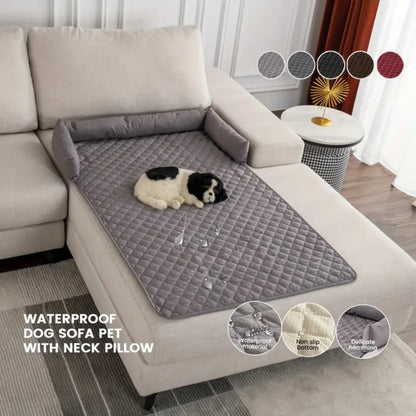 Breeze Pet Couch Cover - Water-Resistant Quilted Protector, Bolstered Comfort