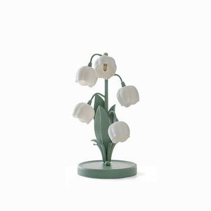 Breezy Orchid Table Lamp | Ceramic, Soft Glow for Bedside and Desk
