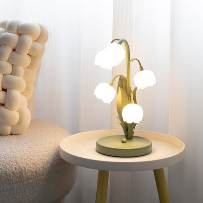 Breezy Orchid Table Lamp | Ceramic, Soft Glow for Bedside and Desk