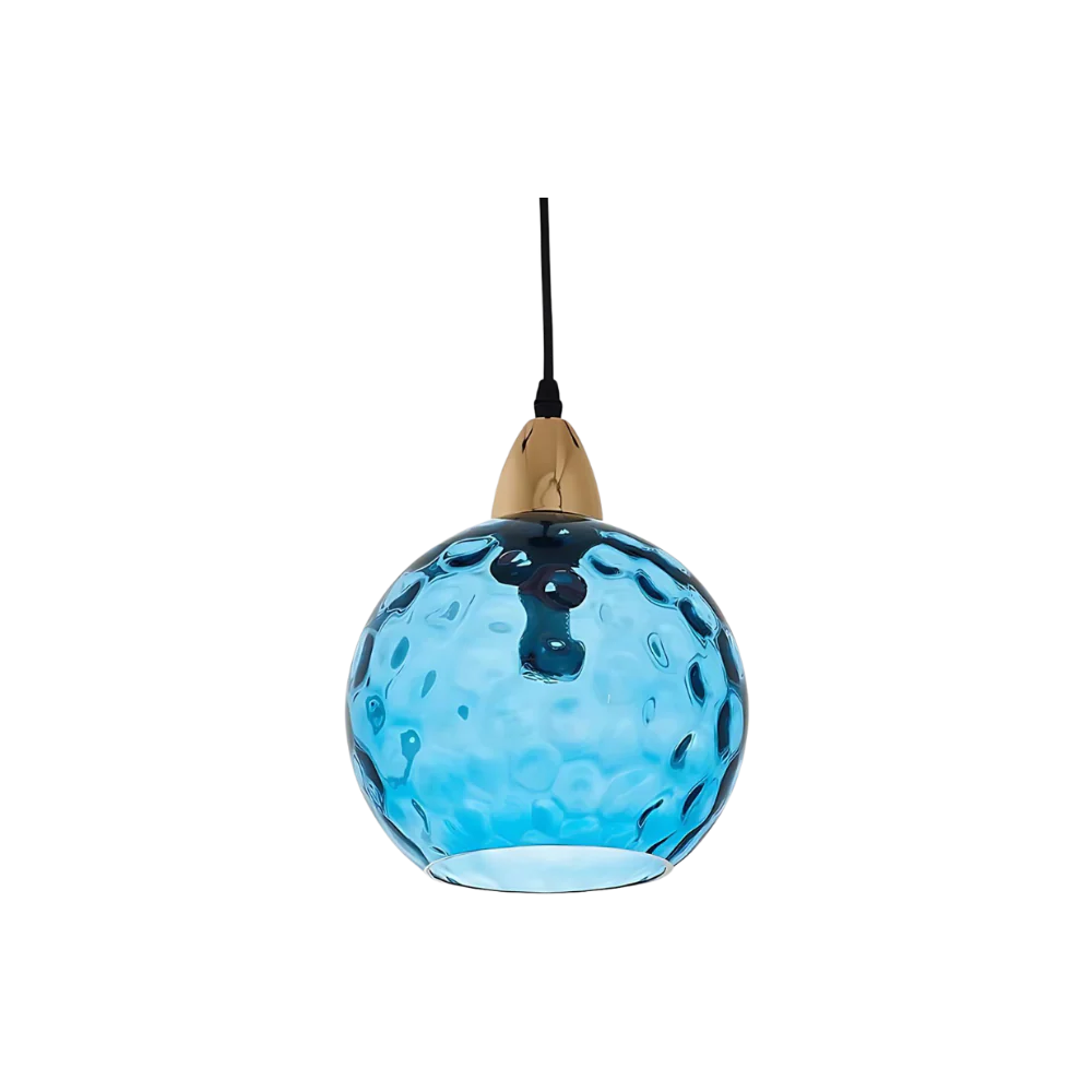 Textured Glass Globe Hanging Light 7.9 Inch Dining Room Island Fixture Adjustable Height Modern Sphere Pendant Minimalist Ceiling Lamp for K