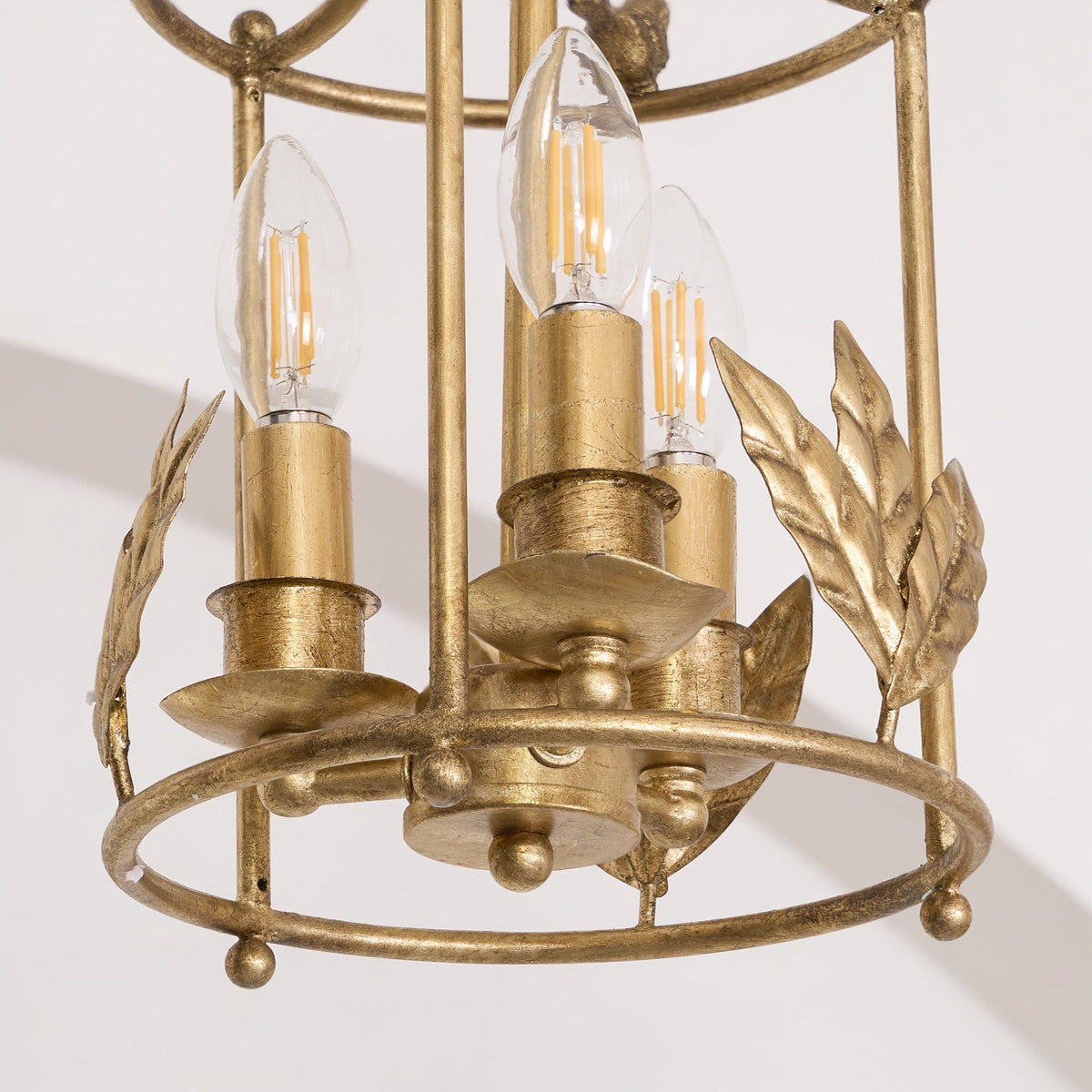 Metal Lantern Ceiling Light 10-Inch Hanging Fixture with Bird Motif for Dining Room Entryway Vintage-Style Chain Suspension