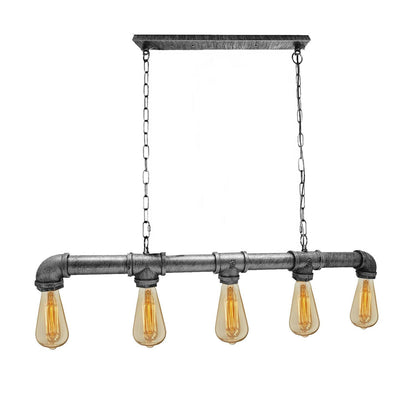 Iron Pipe Ceiling Light 43 in Tall Steampunk Hanging Fixture E27 Socket Retro Industrial Style Dining Room Kitchen Bar Restaurant Cafe Loft