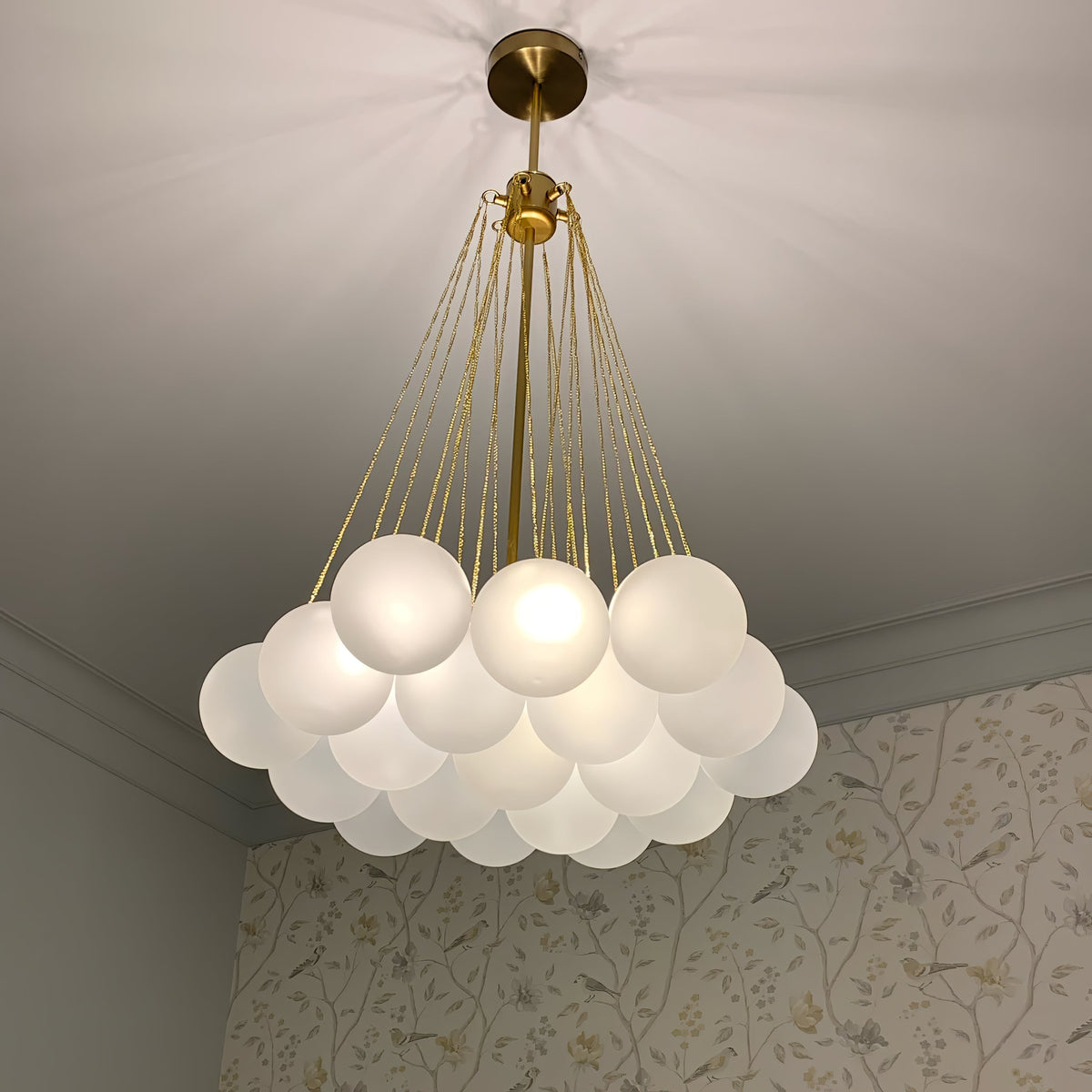 Bubble Pendant Light Multi-Globe Adjustable Ceiling Fixture Gold Black Chrome for Dining Room Living Room Foyer 19-73 Lights