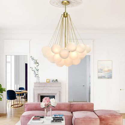 Bubble Pendant Light Multi-Globe Adjustable Ceiling Fixture Gold Black Chrome for Dining Room Living Room Foyer 19-73 Lights