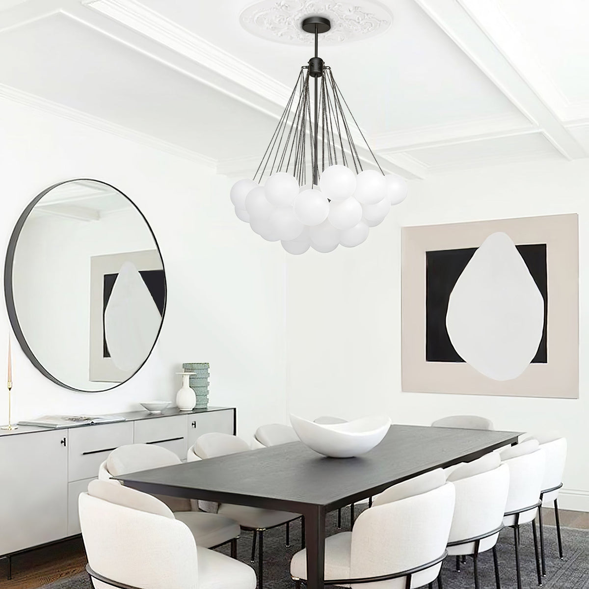 Bubble Pendant Light Multi-Globe Adjustable Ceiling Fixture Gold Black Chrome for Dining Room Living Room Foyer 19-73 Lights