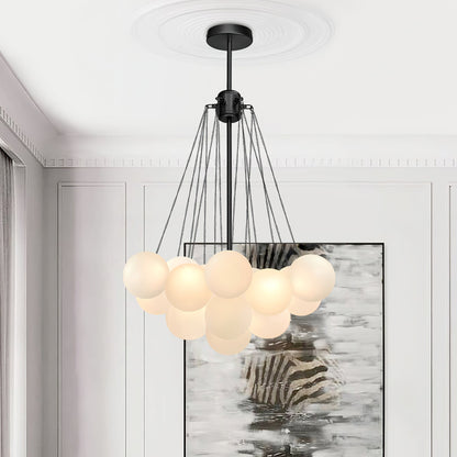 Bubble Pendant Light Multi-Globe Adjustable Ceiling Fixture Gold Black Chrome for Dining Room Living Room Foyer 19-73 Lights