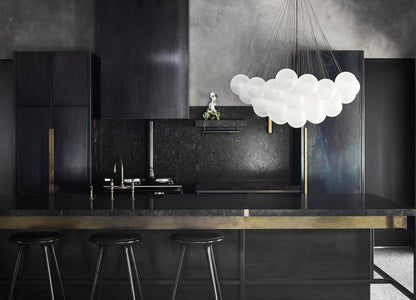 Bubble Pendant Light Multi-Globe Adjustable Ceiling Fixture Gold Black Chrome for Dining Room Living Room Foyer 19-73 Lights
