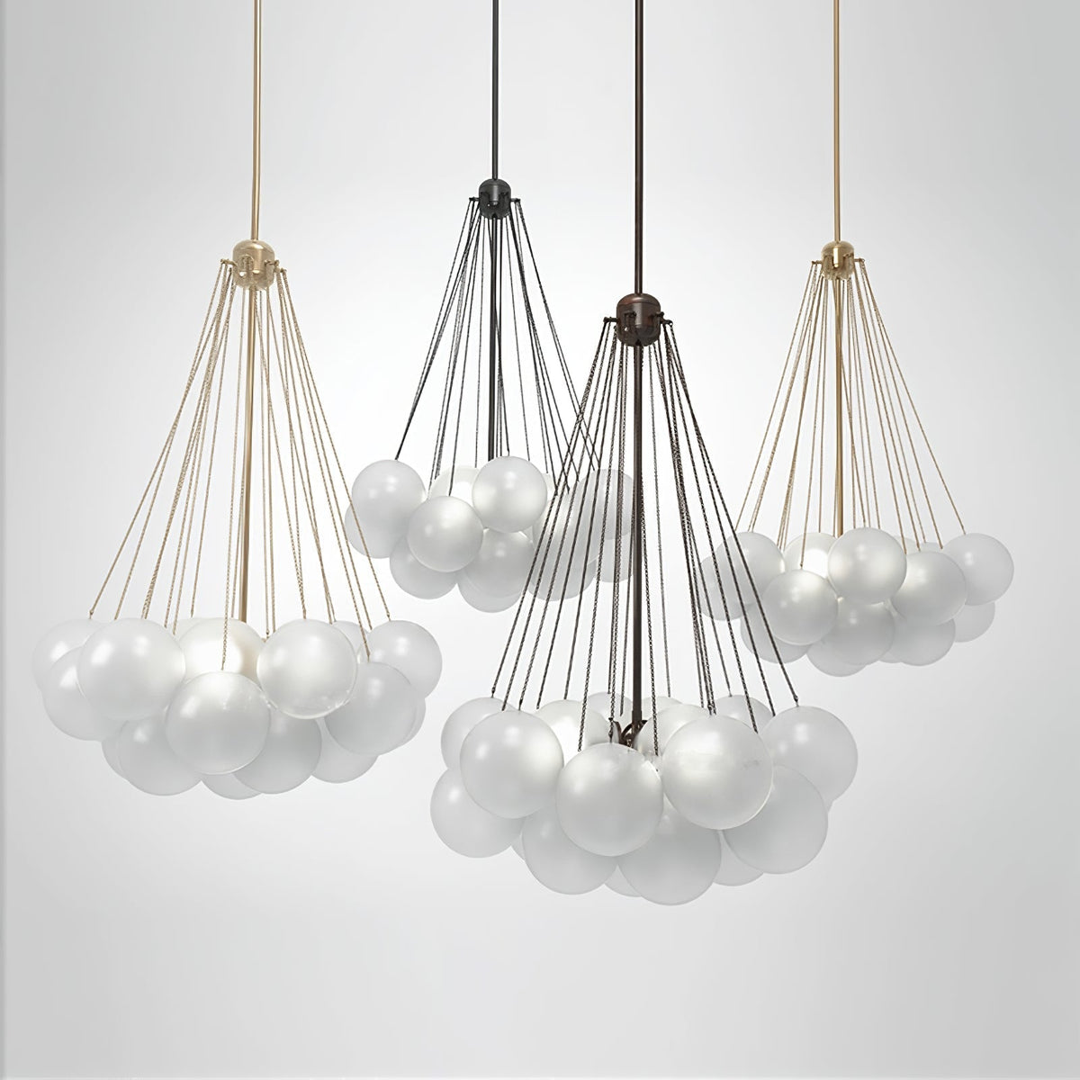 Bubble Pendant Light Multi-Globe Adjustable Ceiling Fixture Gold Black Chrome for Dining Room Living Room Foyer 19-73 Lights