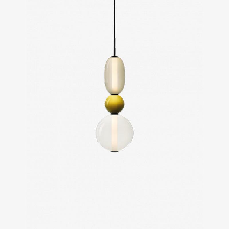 Multi-Jar LED Overhead Fixture 20 Inch Colorful Tinted Glass Drop Lights for Dining Kitchen Bedroom Modern Bohemian Accent Chandelier Adjust