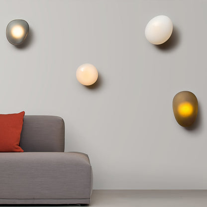 Organic Glass LED Sconce Light Fixture Wall or Ceiling Mount Modern Home Lighting Warm Neutral Cool White for Bedroom Living Room Hallway De