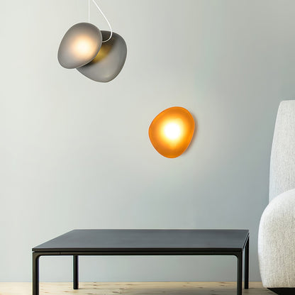 Organic Glass LED Sconce Light Fixture Wall or Ceiling Mount Modern Home Lighting Warm Neutral Cool White for Bedroom Living Room Hallway De