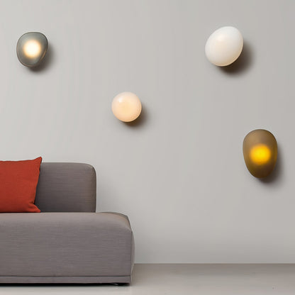 Organic Glass LED Sconce Light Fixture Wall or Ceiling Mount Modern Home Lighting Warm Neutral Cool White for Bedroom Living Room Hallway De