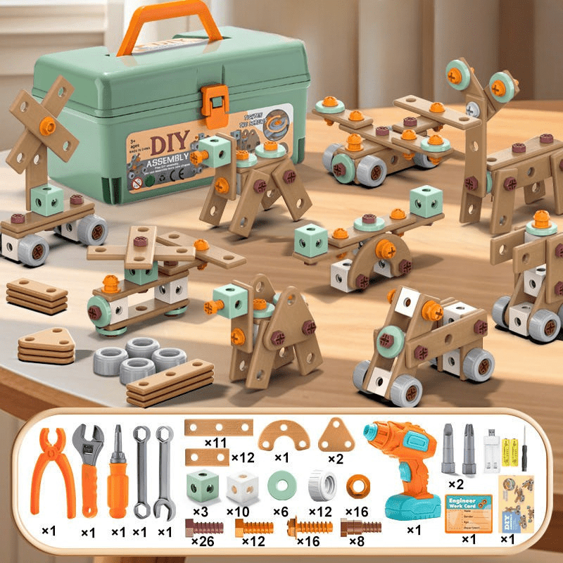 BUILDFORGE – 100 Piece Toy Tool Set Creative Kids Builder Kit