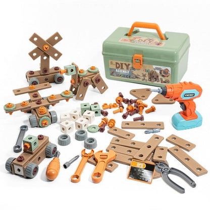 BUILDFORGE – 100 Piece Toy Tool Set Creative Kids Builder Kit