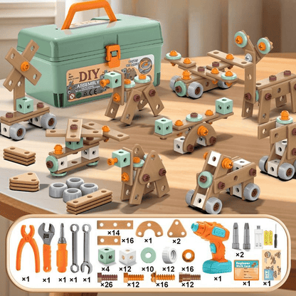 BUILDFORGE – 100 Piece Toy Tool Set Creative Kids Builder Kit