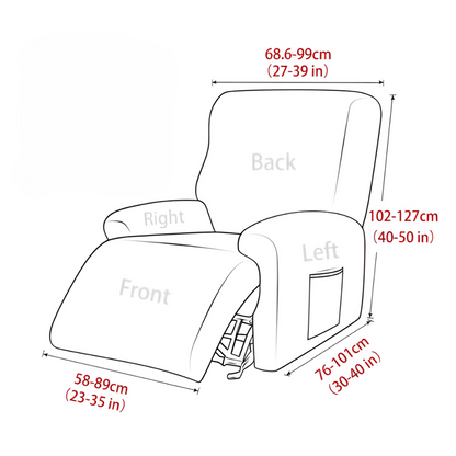 Juno Recliner Chair Cover - Soft Microfiber with Pocket, Fitted Protection