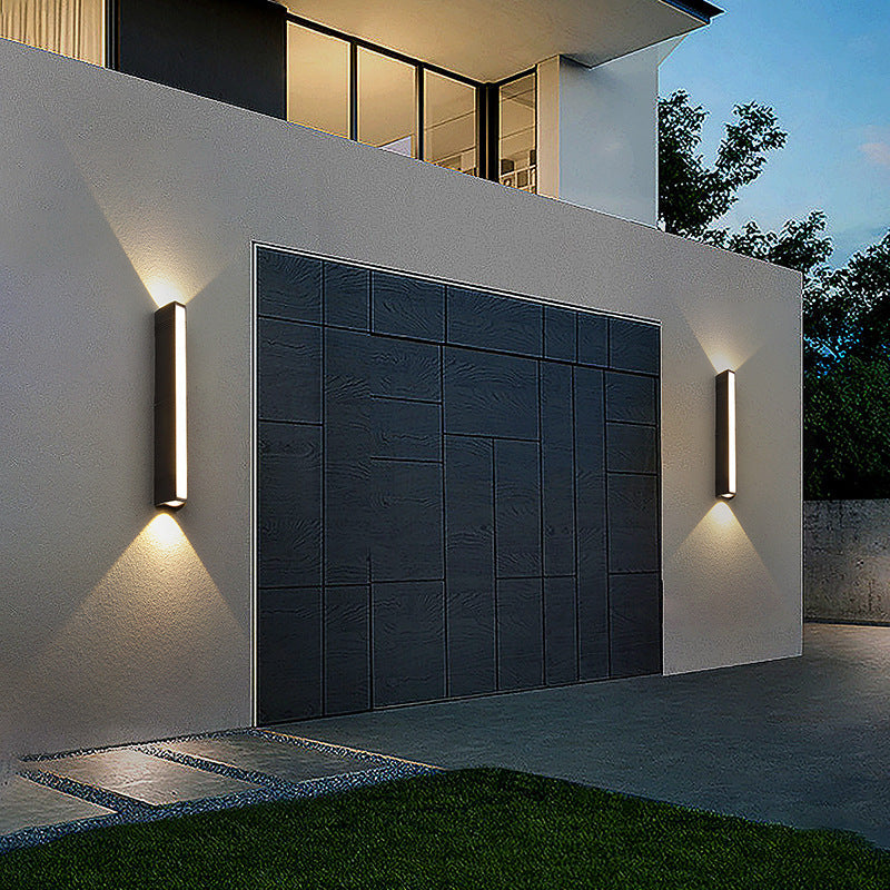 Outdoor Wall Light LED Waterproof Aluminum Modern Black for Patio Garden Entryway Exterior Lighting Fixture