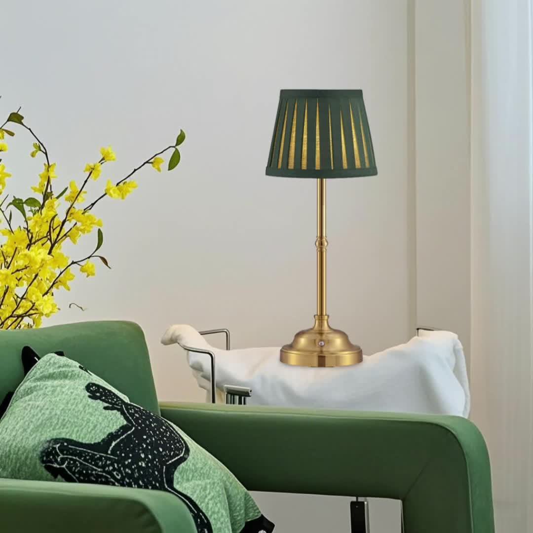 Caden Table Lamp - Cordless Brass, Touch Dimmable, LED