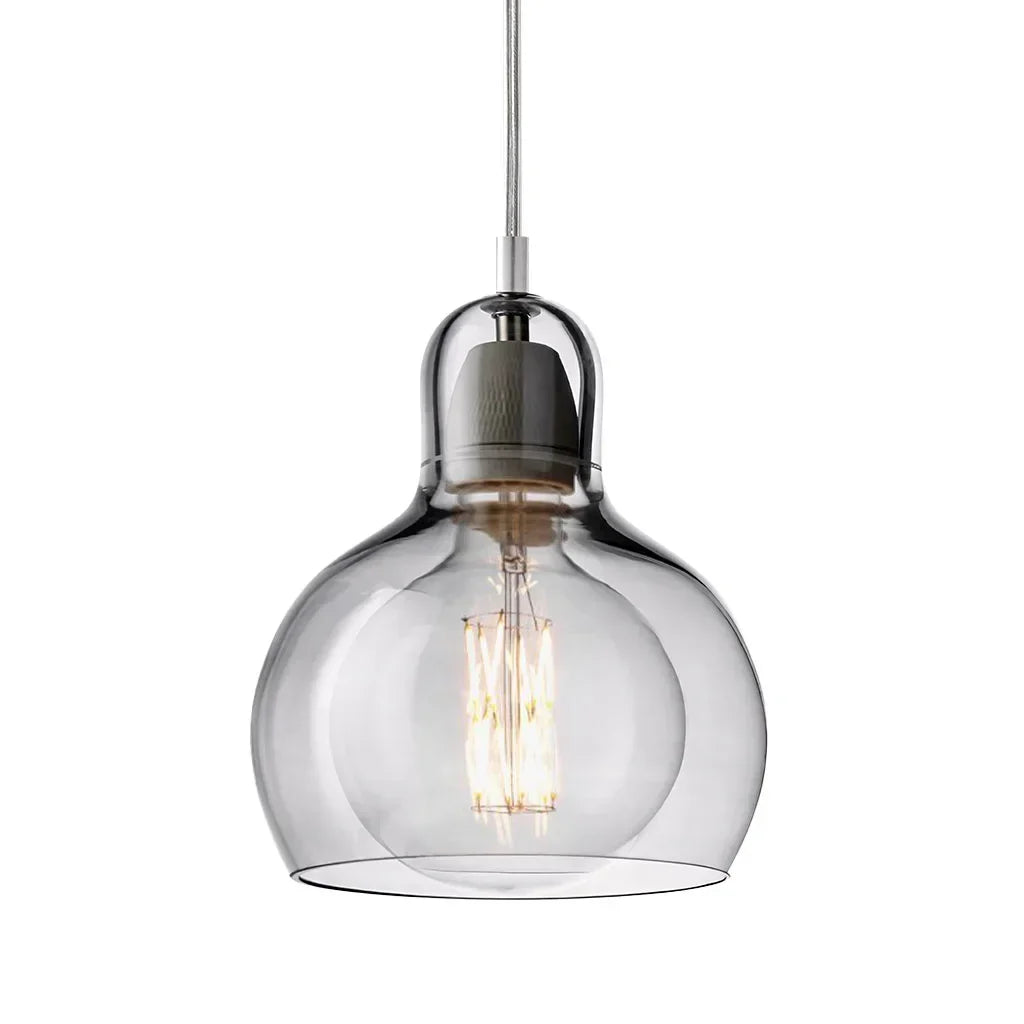 Hanging Ceiling Light Fixture Glass Globe 8 Inch Diameter Ambient Glow for Kitchen Island Entryway Hallway Bedside Nook E27 Socket 40W