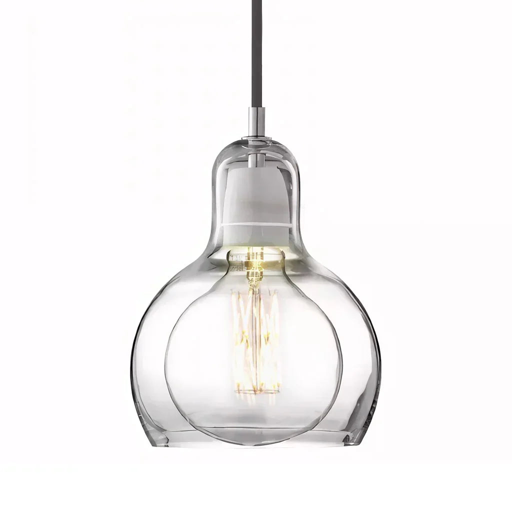 Hanging Ceiling Light Fixture Glass Globe 8 Inch Diameter Ambient Glow for Kitchen Island Entryway Hallway Bedside Nook E27 Socket 40W