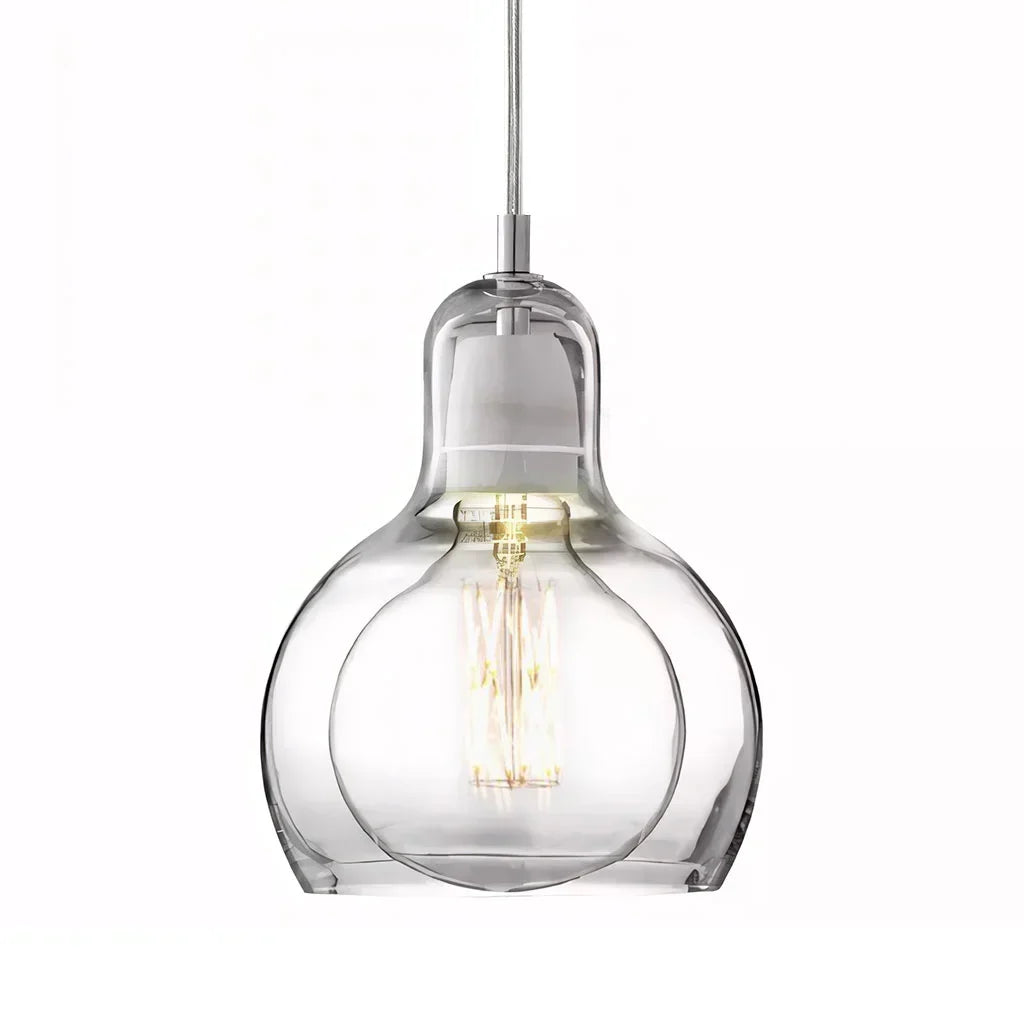 Hanging Ceiling Light Fixture Glass Globe 8 Inch Diameter Ambient Glow for Kitchen Island Entryway Hallway Bedside Nook E27 Socket 40W