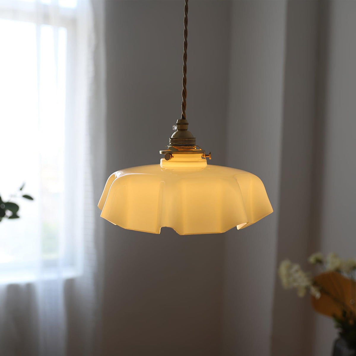 Hanging Ceiling Light Fixture Textured Dome Shade White Beige Pink Blue for Kitchen Island Dining Room Adjustable Height Indoor Pendant Lamp