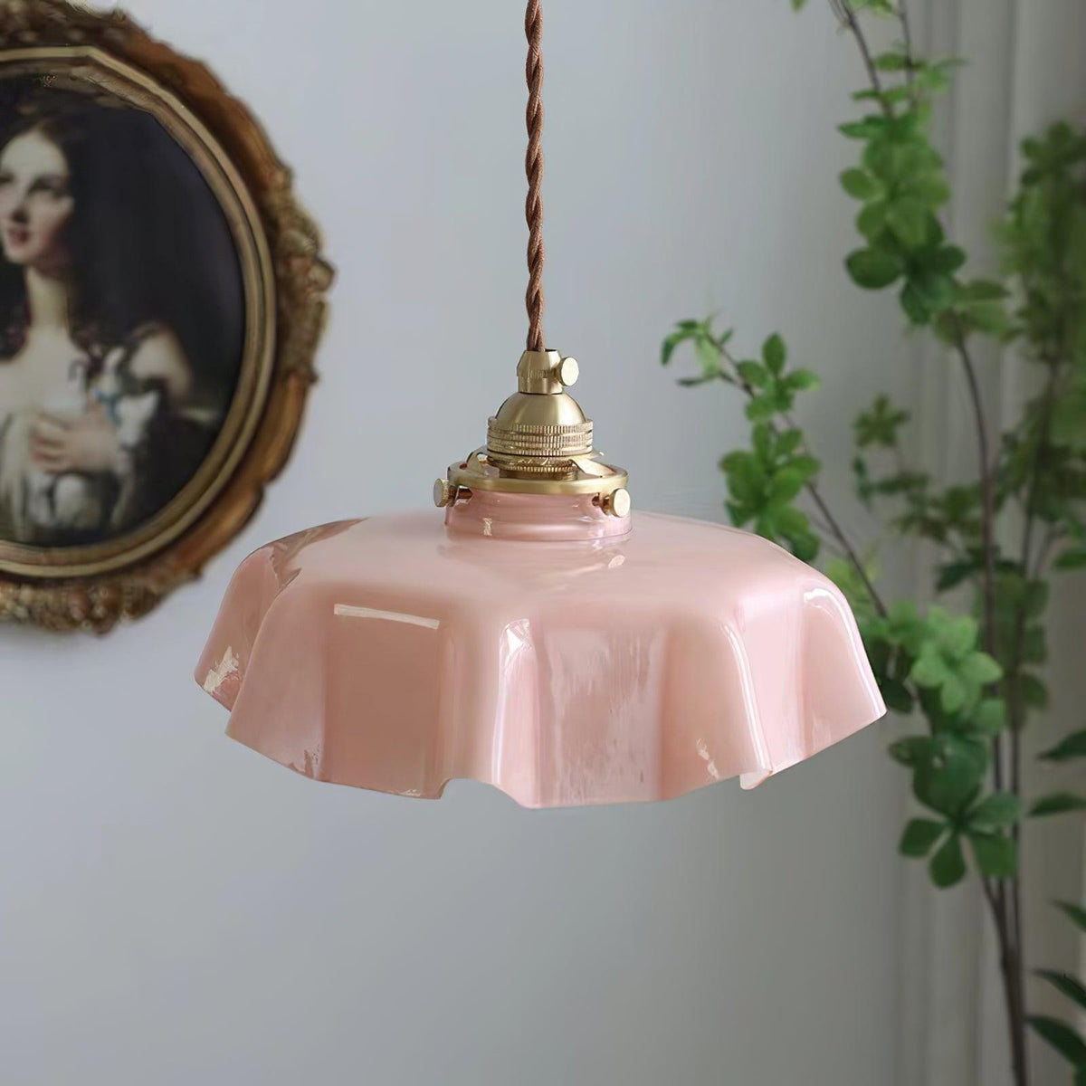 Hanging Ceiling Light Fixture Textured Dome Shade White Beige Pink Blue for Kitchen Island Dining Room Adjustable Height Indoor Pendant Lamp