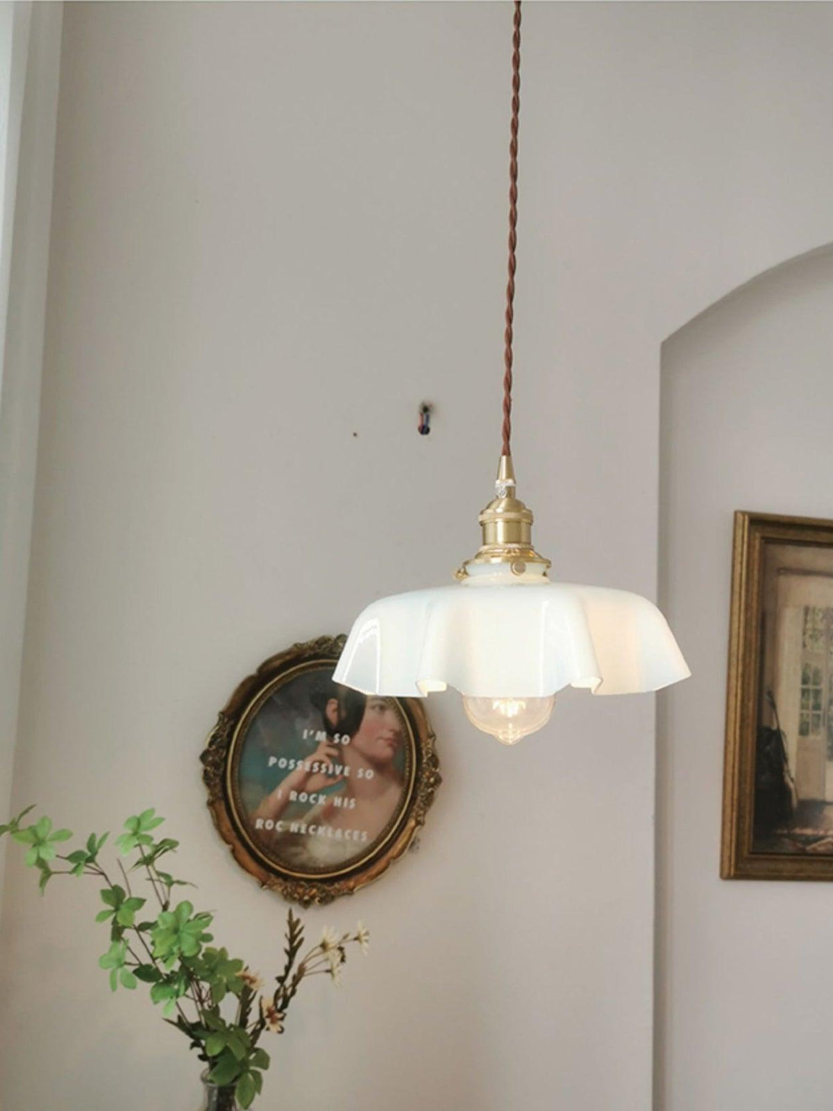 Hanging Ceiling Light Fixture Textured Dome Shade White Beige Pink Blue for Kitchen Island Dining Room Adjustable Height Indoor Pendant Lamp