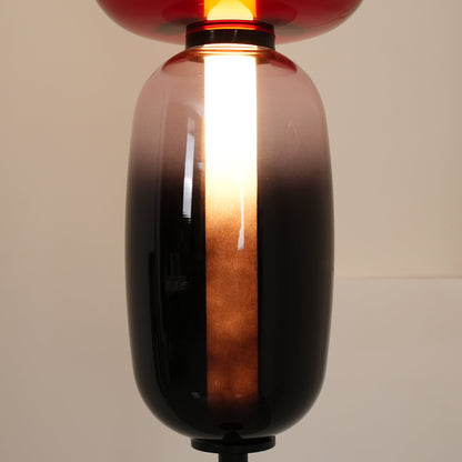 Tall Standing Lamp with Adjustable Color Temperature Metal & Glass Shade Modern Accent Lighting for Bedroom Living Room Reading Nook 51 in
