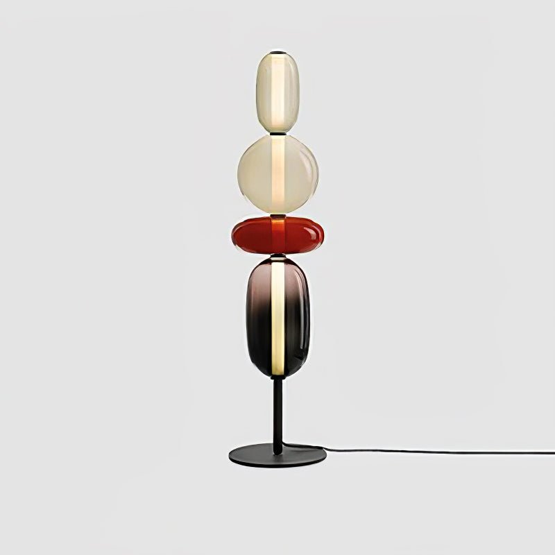Tall Standing Lamp with Adjustable Color Temperature Metal & Glass Shade Modern Accent Lighting for Bedroom Living Room Reading Nook 51 in