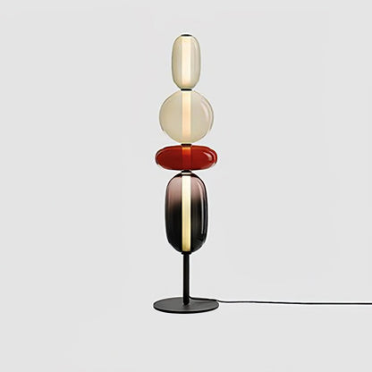 Tall Standing Lamp with Adjustable Color Temperature Metal & Glass Shade Modern Accent Lighting for Bedroom Living Room Reading Nook 51 in