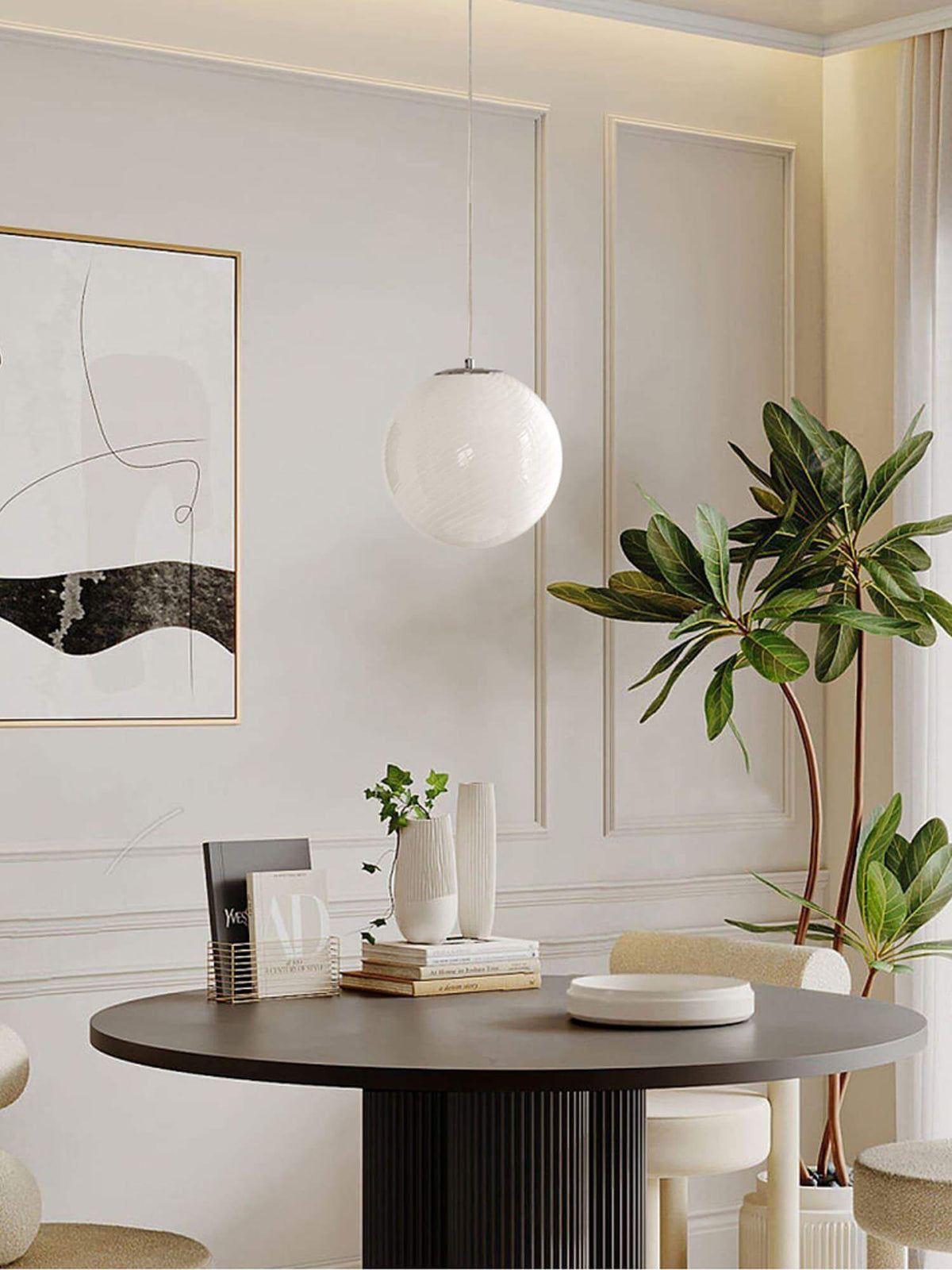Round Glass Globe Overhead Light 12-Inch Honey Amber Ceiling Fixture for Dining Room Kitchen Counter Breakfast Nook Modern Hanging Lamp Home