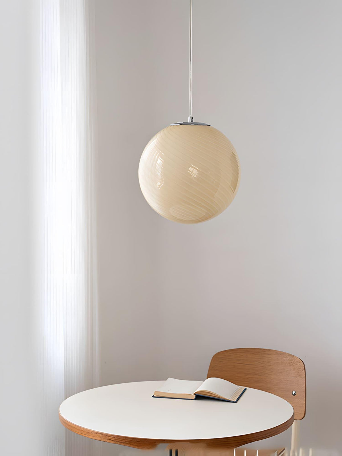 Round Glass Globe Overhead Light 12-Inch Honey Amber Ceiling Fixture for Dining Room Kitchen Counter Breakfast Nook Modern Hanging Lamp Home