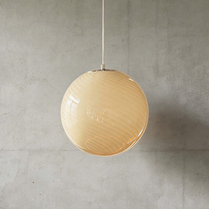 Round Glass Globe Overhead Light 12-Inch Honey Amber Ceiling Fixture for Dining Room Kitchen Counter Breakfast Nook Modern Hanging Lamp Home