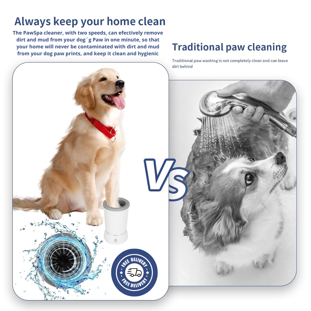 PawLuxe™ Pro — Electric Paw Cleaner & Massager